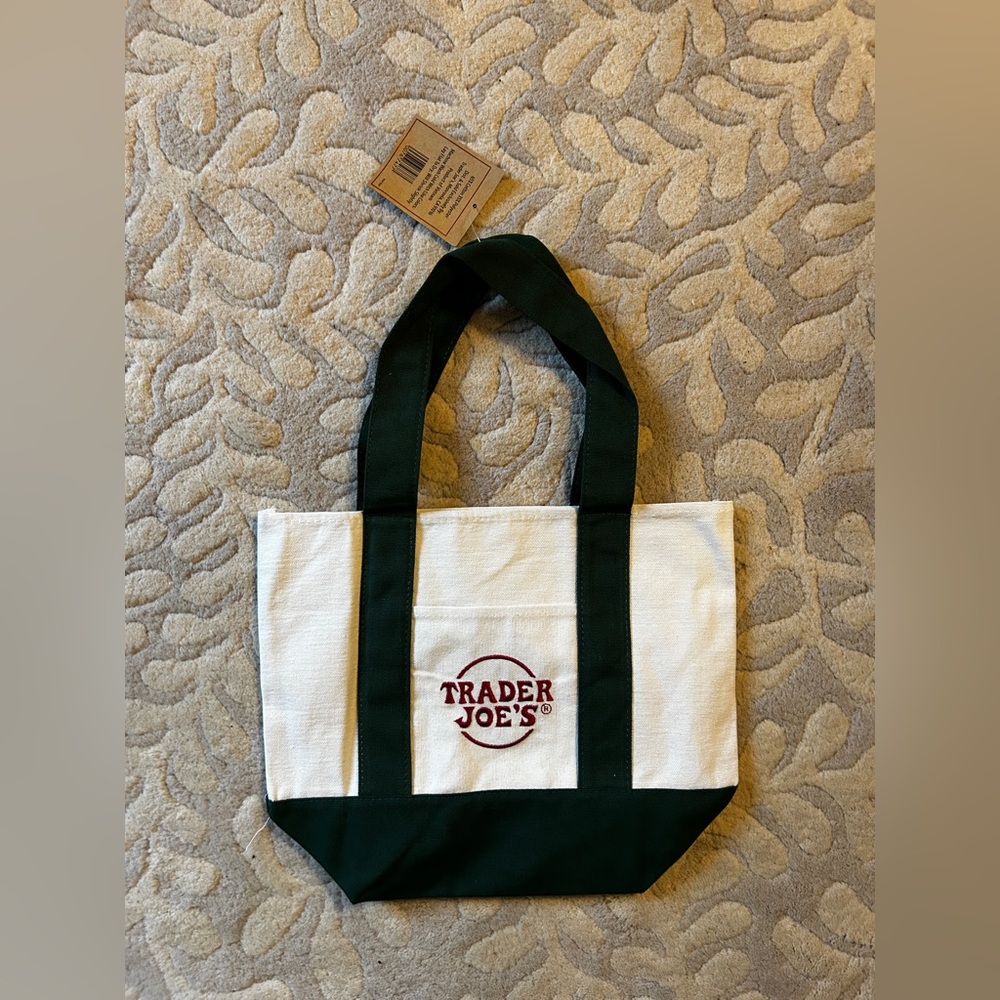 Green classic Trader Joe’s MINI tote bag
